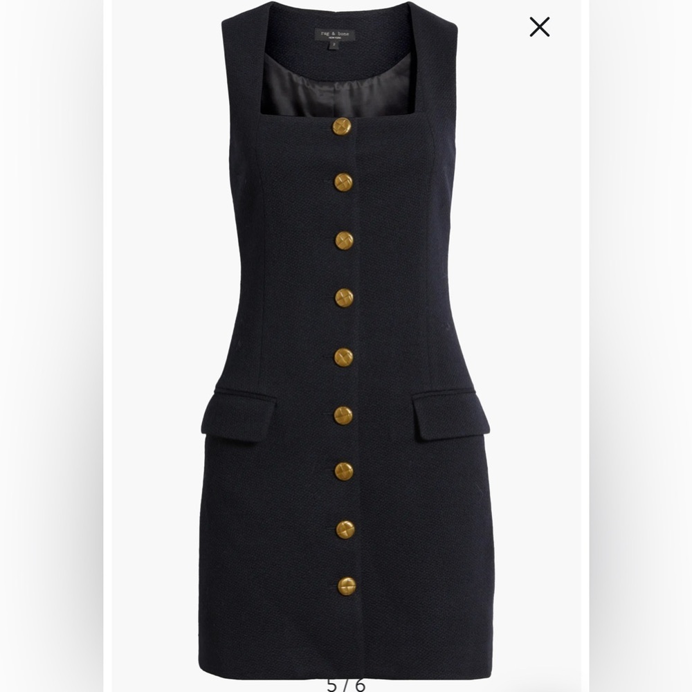 Rag & Bone Black Sleeveless Dress Mariana Sleeveless Textured Minidress